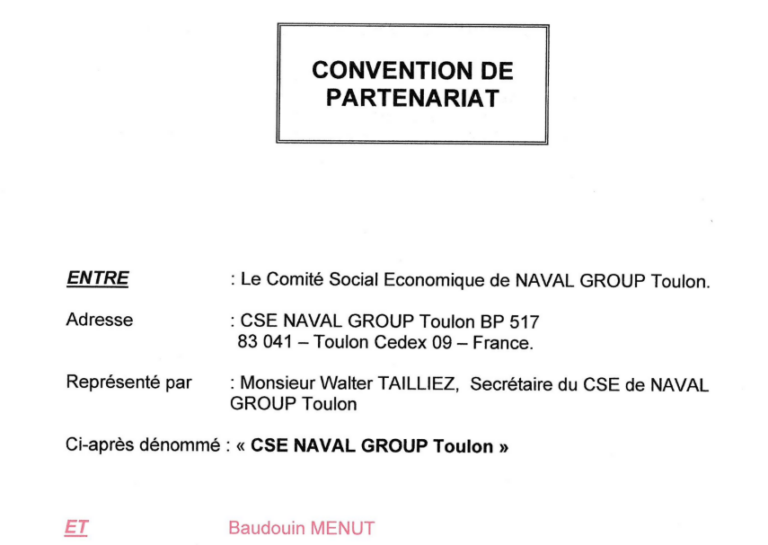Convention de partenariat entre Coach Performance et le CSE Naval Group Toulon