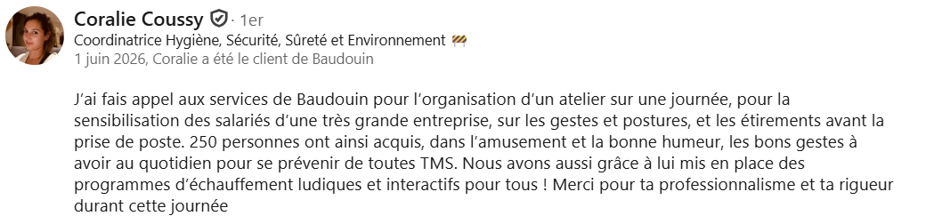 Témoignage client entreprise Coralie Coussy