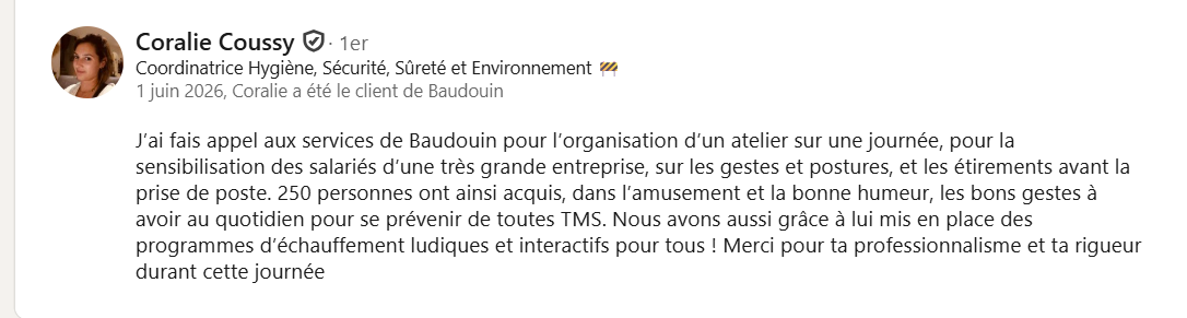 Témoignage client entreprise Coralie Coussy